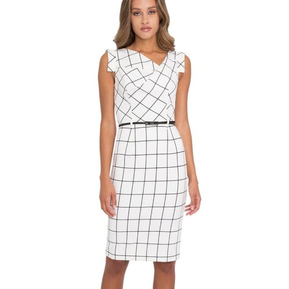 Black Halo Dresses & Skirts - Black Halo Jackie O Sheath Checkmate 2, 4, 10